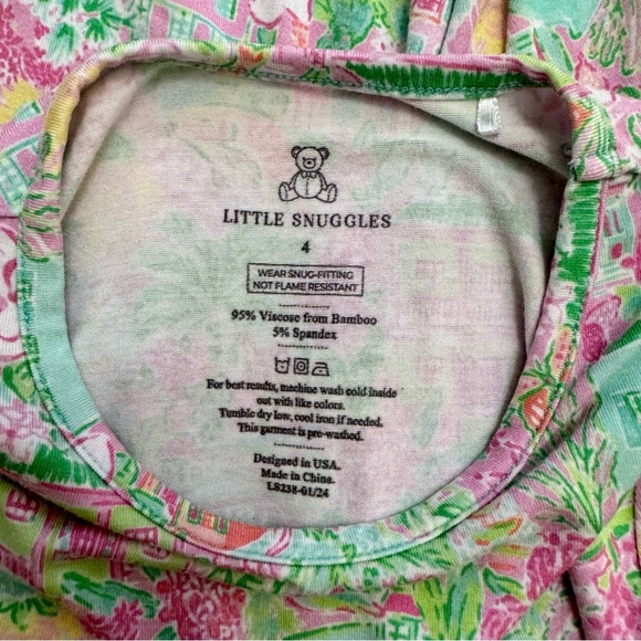 Little Snuggles Bamboo Tropical Floral Print Twirl Dress, Size 4 - Picture 9 of 10